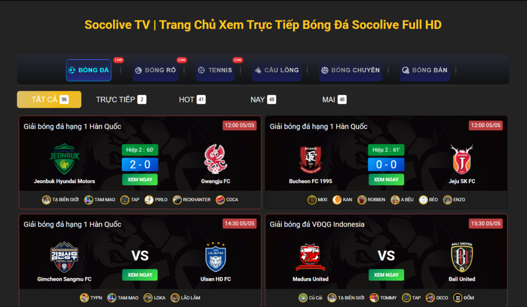 Hướng dẫn cách xem bóng đá tại Socolive 